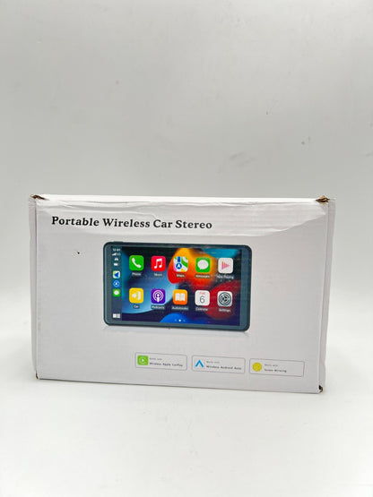 Portable Wireless Car Stereo, 7" Screen, UPGRADED + Apple Carplay, Android Auto