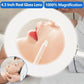 HITTI 10X Magnifying Glass with Light and Clamp, Hands Free Magnifying Floor ...