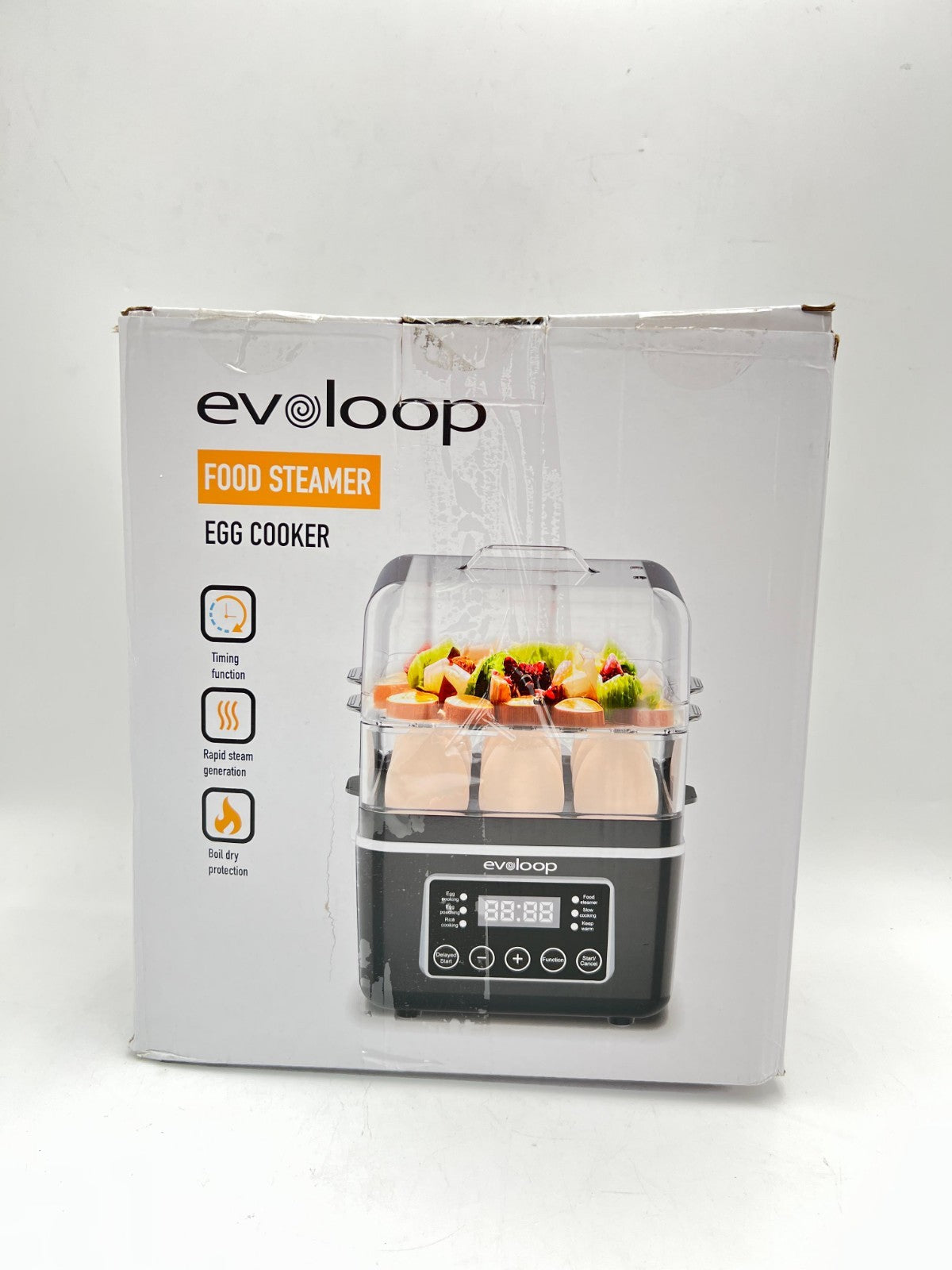 2 Tiers Electric Food Steamer for Cooking, 4 QT Digital Multi Vegetable