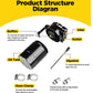 Oil Catch Can Reservoirs,Baffled Oil Catch Can Kit,300ml Oil Reservoir Tank,Oil