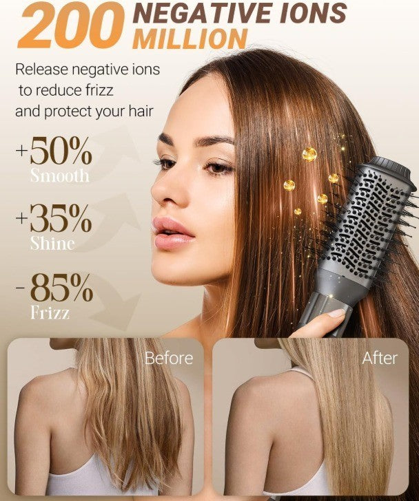 Hair Dryer Brush 6 in 1 Professional Hot Air Styler 110,000 RPM Auto Wrap Curler