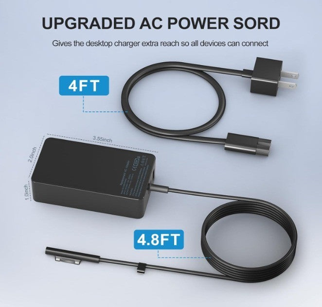 "Surface Pro Charger 65W, Surface Laptop Charger Compatible with Microsoft Surfa