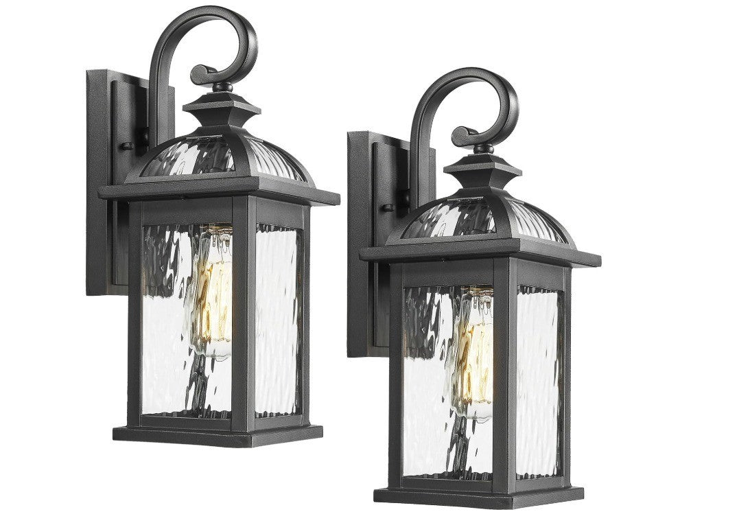 Darkaway Outdoor Lights Fixture Wall Mount, Exterior Wall Light with Water Rippl