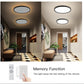Roomratv Black Ceiling Light Fixture with Remote Control, with 3000K Warm Nightl