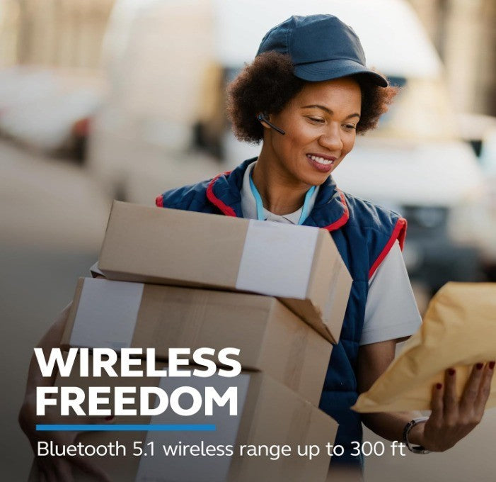 BlueParrott M300-XT SE Mono Bluetooth Wireless Headphones 80% Noise Canceling