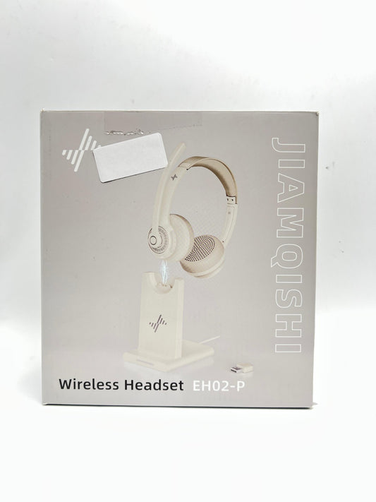 JIAMQISHI EH02-P  Wireless Headset with AI Noise Cancelling Microphone Bluetooth