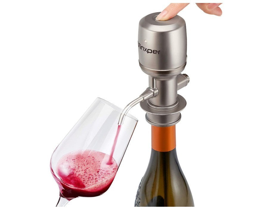 VINXPER Expert Adjustable Electric Wine Aerator – Instant 240-Min Precision Deca