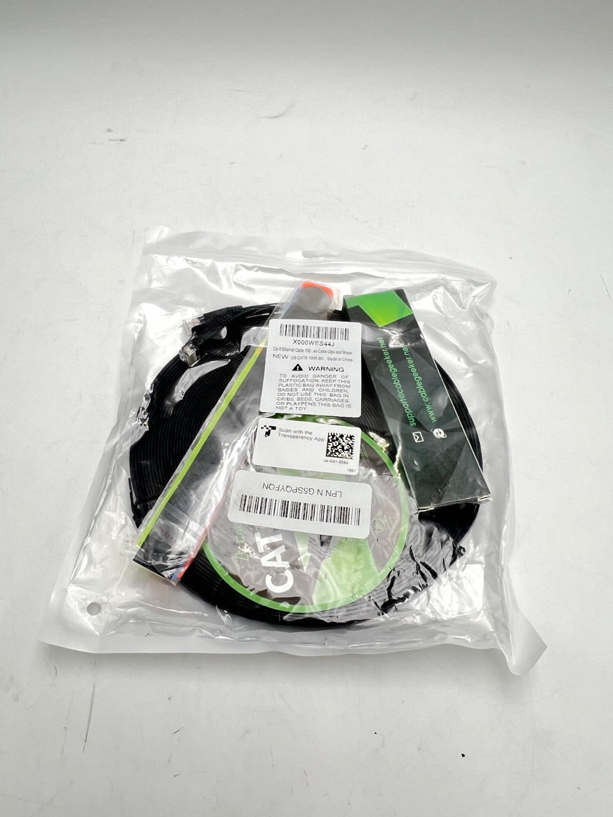 Cat 6 Ethernet Cable 100 ft, Indoor&Outdoor, High Speed 10Gbps Internet Network