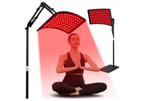 Red Light Therapy for Face and Body, Red Infrared Light Therapy Lamp with Stand