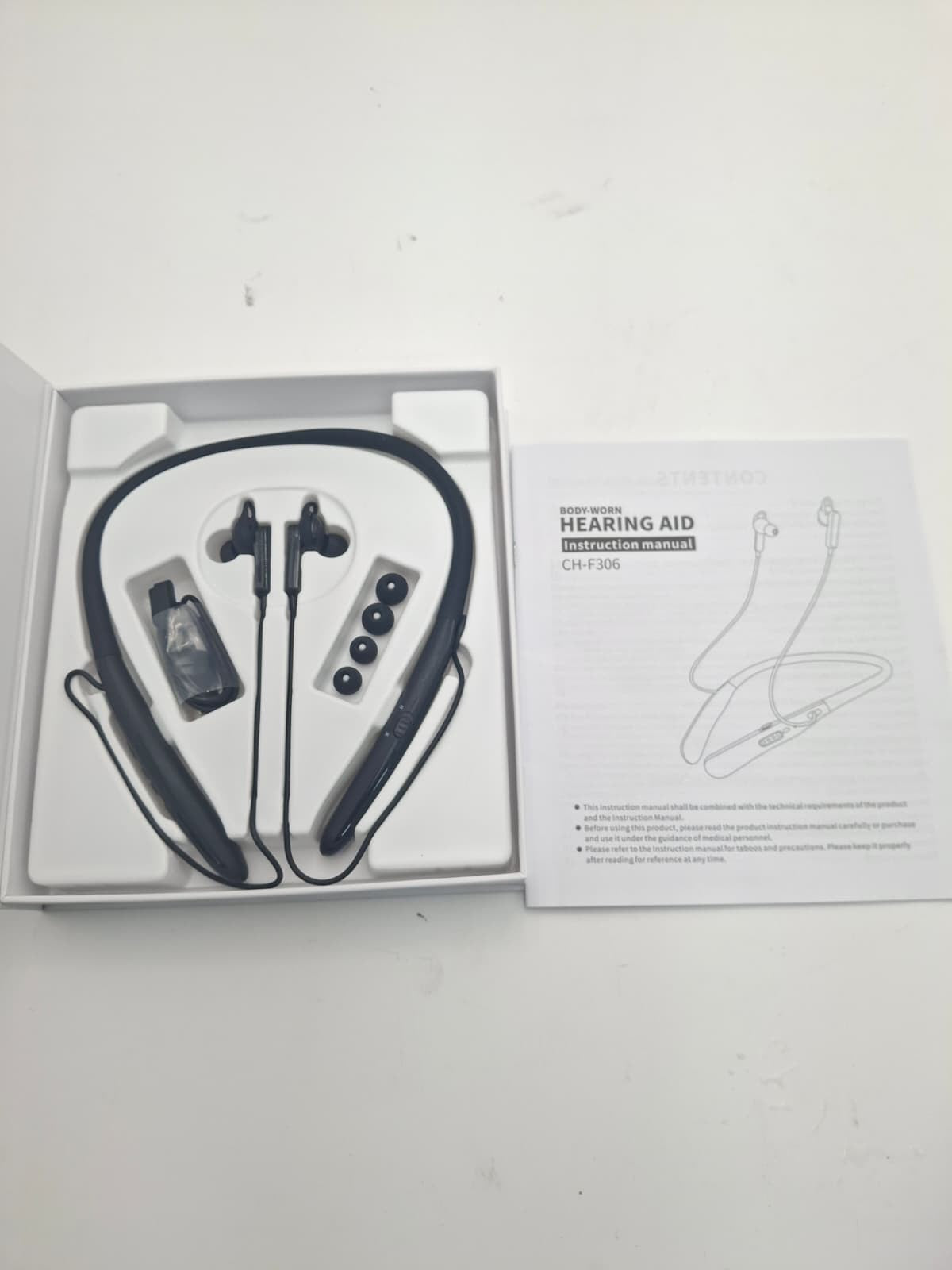 Body-worn Hearing Aid CH-F306  for Seniors Rechargeable with Noise Canceling