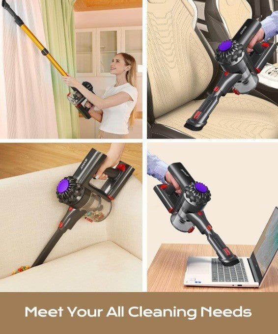 V15 Cordless Vacuum Cleaner, 45Mins Powerful Vacuum Cleaners for Home