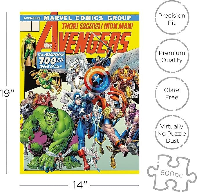 AQUARIUS Marvel Avengers Puzzle (500 Piece Jigsaw Puzzle)