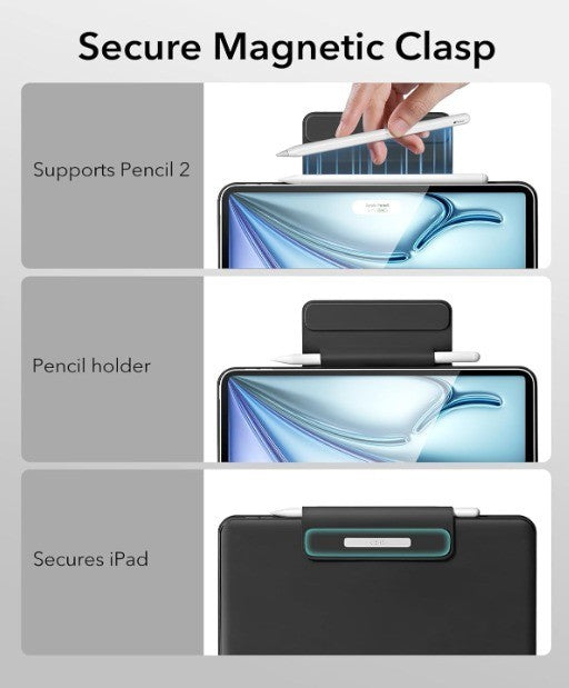 ESR iPad Air 13 Inch Case Keyboard (M3/M2, 2025/2024) & iPad Pro 12.9 inch (3/4/