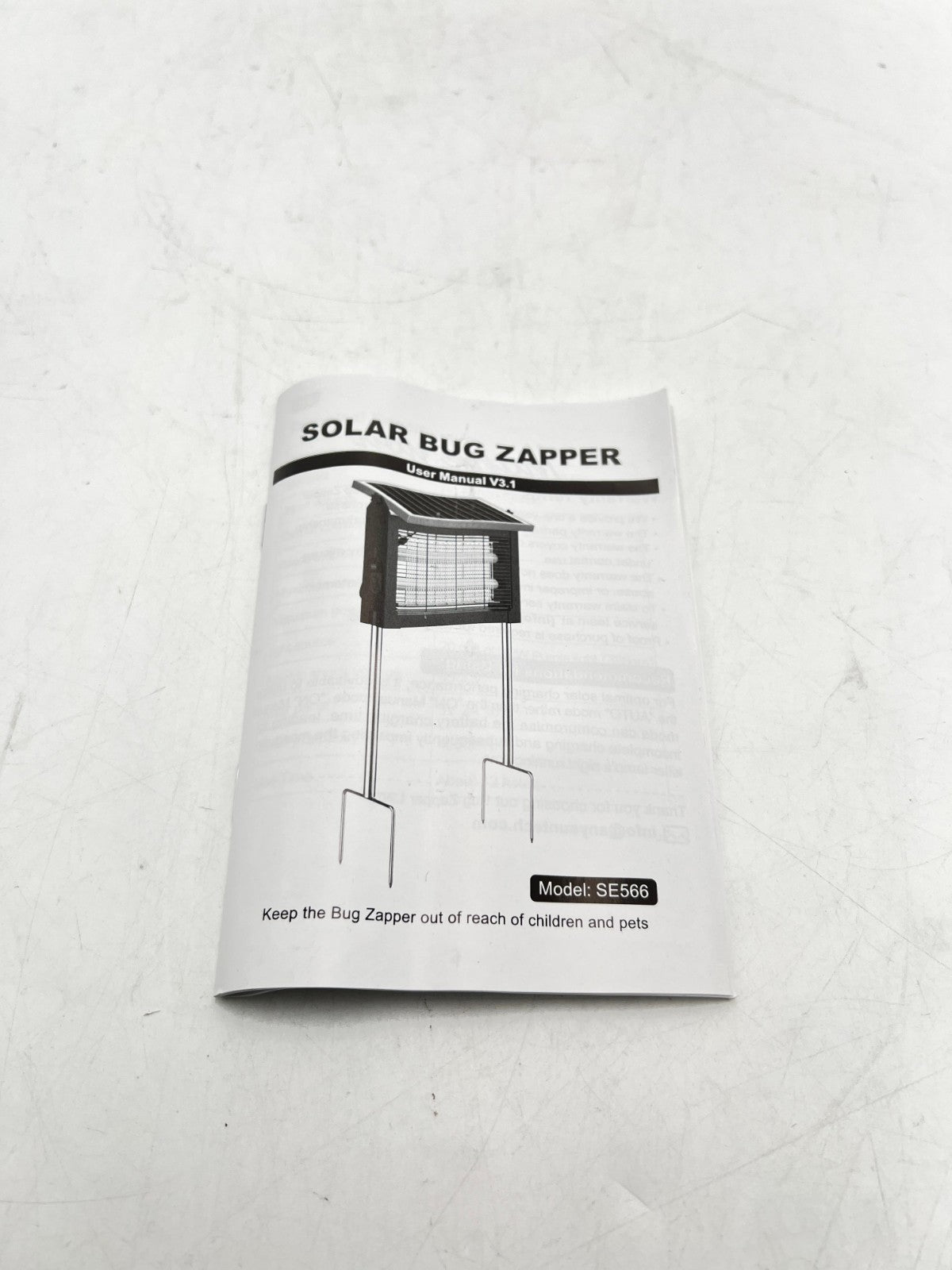 Solar Bug Zapper Outdoor Mosquito Zapper 4500V Waterproof Rechargeable Fly Zappe
