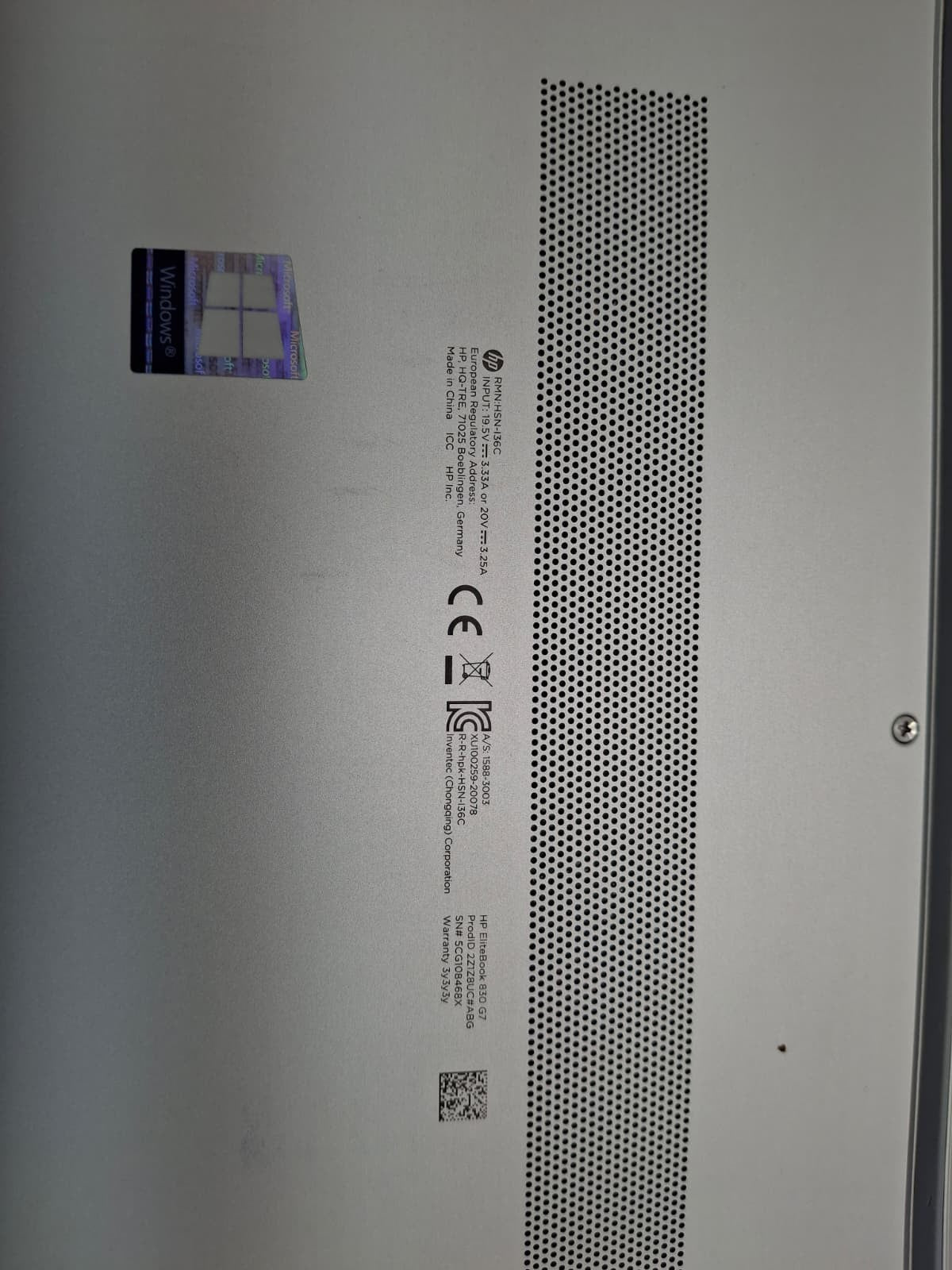 HP EliteBook 830 G7 13.3" FHD Intel  i7-10810U 16GB RAM 256 SSD WIN 11pro -468X