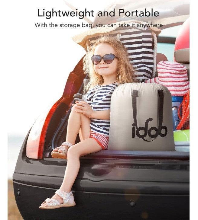 iDOO Queen Air Mattress with Built in Pump, 18 Raised Comfort Blow up Mattres