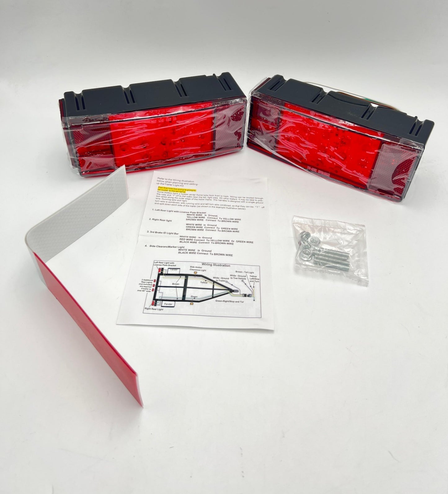 Boat LED Trailer Lights Kit and Light Bar with Wiring Harness Combined classic