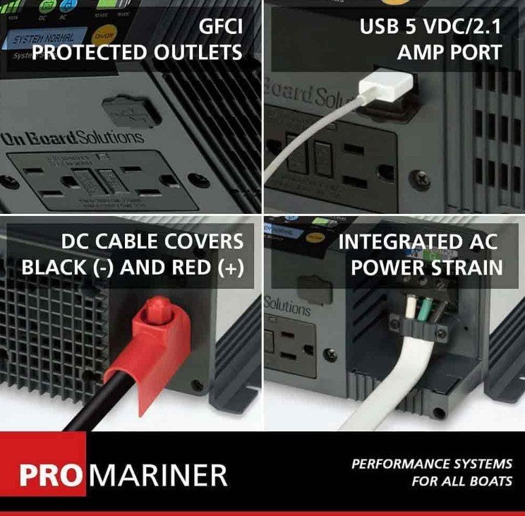 ProMariner TruePower Plus Modified Sine Wave and Pure Sine Wave Inverters, 2,000