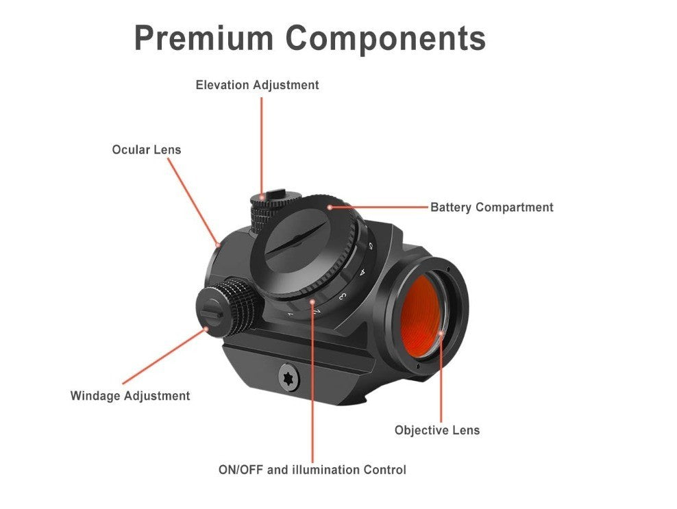 Feyachi RDS-22 2 MOA Red Dot Sight Compact Red Dot Scope