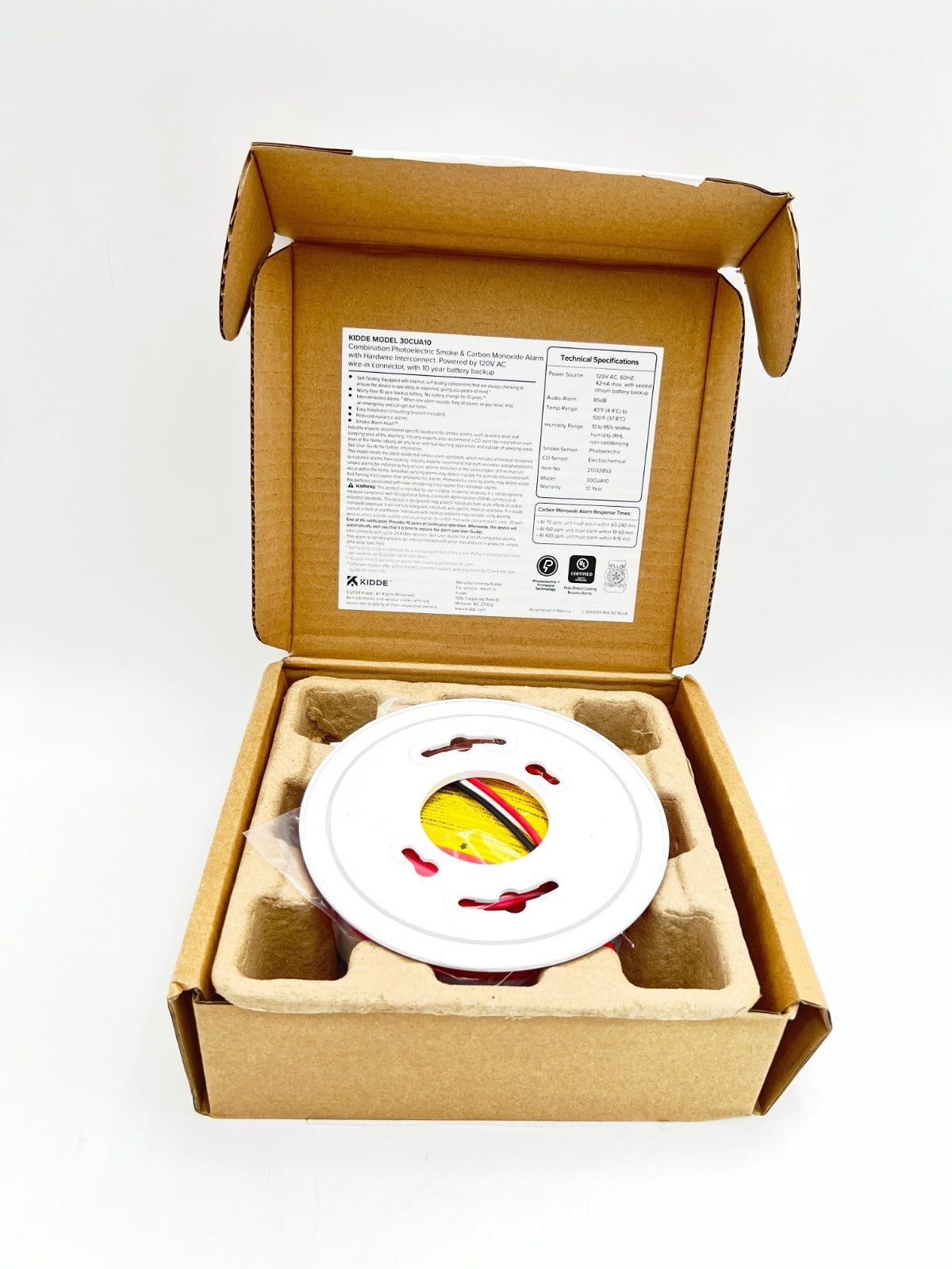 Kidde Hardwired Smoke & Carbon Monoxide Detector, 10-Year Battery Backup